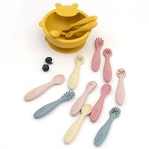3PCS Kawaii Baby Learning Spoons Utensils Set Toddler Feedin