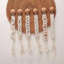 Vintage Simple Crochet Pacifier Clip Baby Cotton Tassel Paci