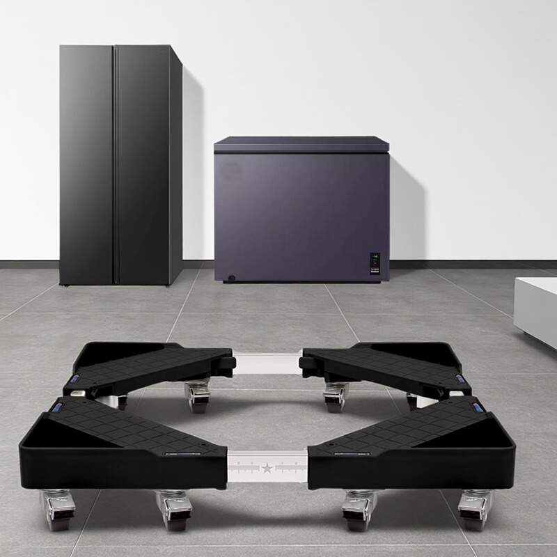 Refrigerator Mobile Base, Freezer Universal Wheel Storage Rack, Bracket with Wheels, Integrated Stove Heightening Stand, Height 8.5cm