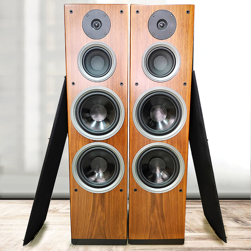 British original import Tianlang three-way floor-to-ceiling speaker home theater double 8-inch fever HIFI wooden audio