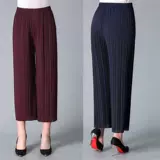 Летние шифоновые штаны, юбка для матери, для среднего возраста, высокая талия, большой размер