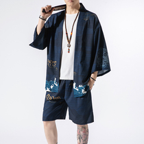 Summer Hanfu Mens Immortal Wind Loose Cloak Coat Seashore Holiday Sunscreen Beach Clothing Mens Suit Tide