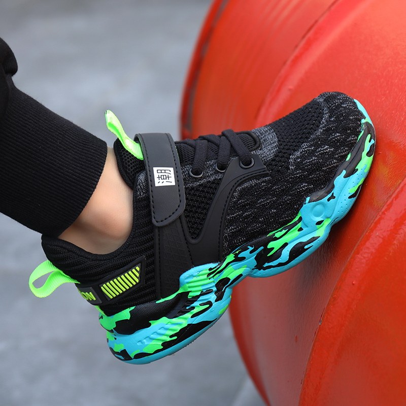 Pull back children's shoes boys sports shoes 2021 spring and autumn new summer children's shoes boys mesh breathable