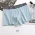 Đơn giản màu kẹo quần lót nam boxer cotton tinh khiết thanh niên thoáng khí giữa eo liền mạch cộng với kích thước quần boxer 230 kg - Eo cao Eo cao