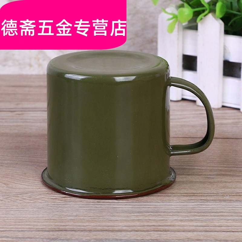 Nostalgic classic army green gargle cup cup cup technicians to restore ancient ways the old tea urn ChaGangZi brushing your teeth enamel