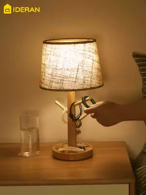 Jewelry key display stand table lamp solid wood creative ornaments home bedroom porch desktop storage bedside lamp