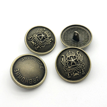 Metal new Korean retro style mens and womens wool coat windbreaker buttons round clothes buttons five-star buttons