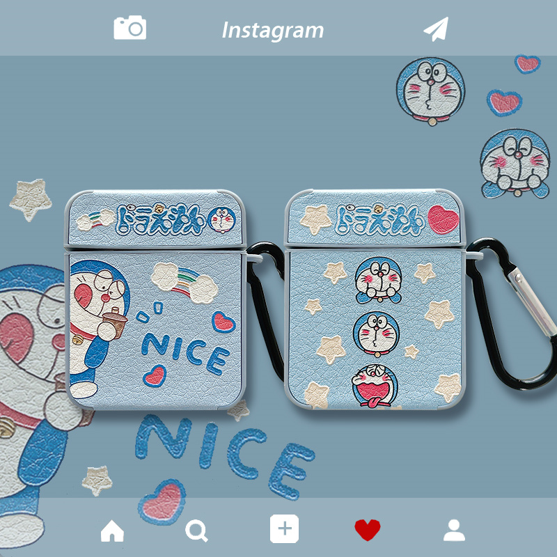 nice blue cat airpods protective shell set 2 generation 3pro robot cat suitable for Apple wireless bluetooth headset 231 generation Yanyangtian couple men and women cute cartoon animation