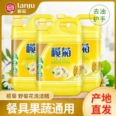 Olive chrysanthemum dishwashing liquid household family pack promotional kitchen dishwashing liquid detergent washing wild chrysanthemum 3 large buckets