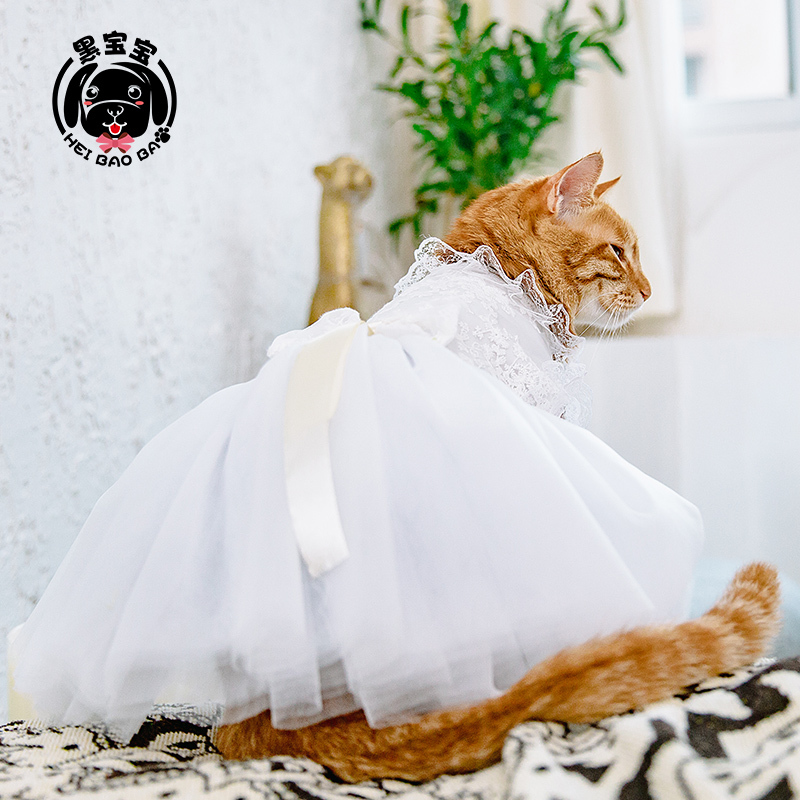 Black Baby Pet Clothing Wedding Dress Small Dog Clothes Teddy Cat Clothes Princess Dress