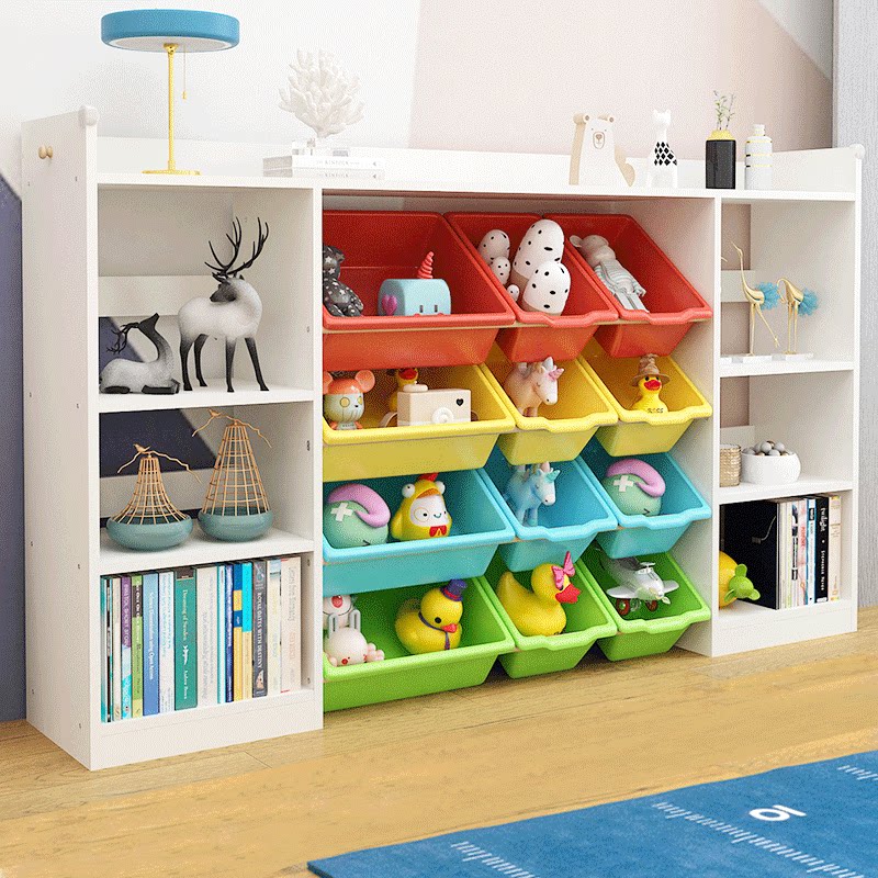 Toys hold shelves children drawing shelves housebaby living room bookcase simple moving multi-layer shelves landing