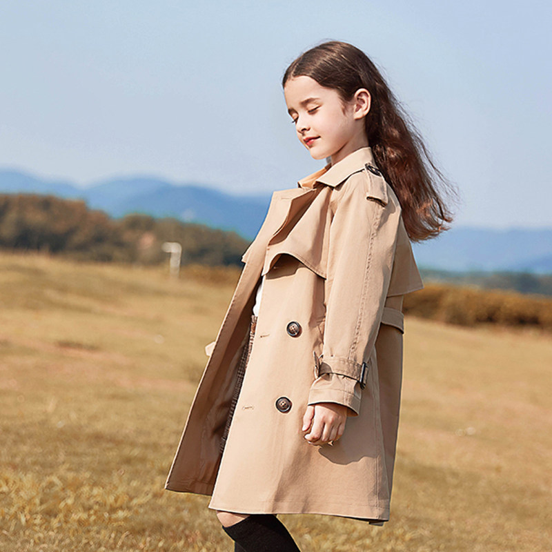 Girls'garment coat 2023 Spring and Autumn Han Edition of British Wind Children's new leisure princess