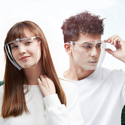 Protective mask HD full face transparent mask anti droplet anti oil splash anti sand glasses fully closed anti fog surface screen