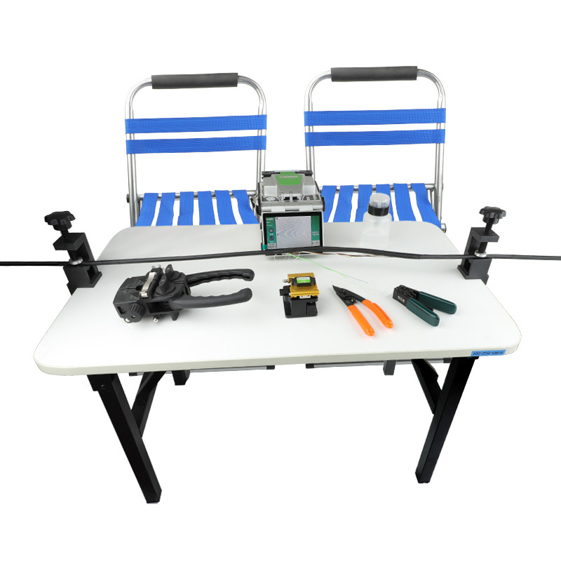 Wei Yingtong VT-800 optical fiber fusion work platform communication optical cable connection construction operation table folding table and chairs optical fiber fusion machine work table with optical cable gripper