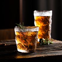 Home Small Two Glacier Textured Glass Cup Ins Wind Cup High Face Value Coffee Drink Juice Beer Mug Cup Home Day Style