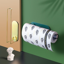 Home Small Two Kitchen Paper Towels Paper Towel Rack Free of perforated cupboard wall-mounted preservation film Containing Rack Shelve Shelve
