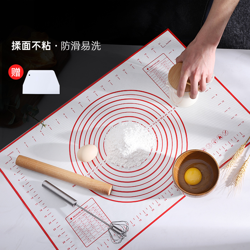 Home small two silicone Silicone Knead Mat Thickened Food Grade Anti-Slip And Mat Panel Big home baking Case plate cushions