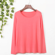 Modal cotton pajamas ladies top long sleeve summer and autumn single large size couple round neck autumn clothes for men and women