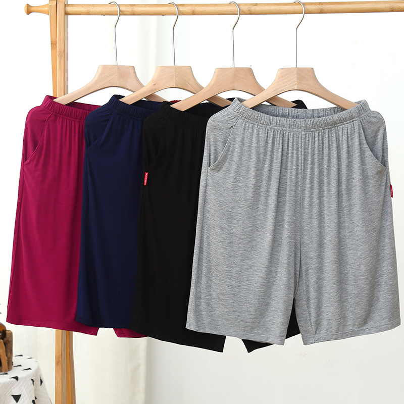 Men's pajamas shorts Summer Modal thin five-point pants Large size summer loose casual home pants Shake pants