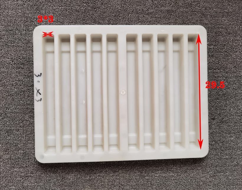 Cement cushion plastic mold 295x30x30mm