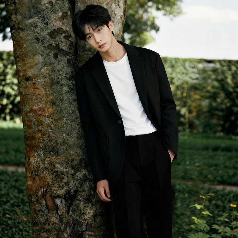 Woodpecker High-End Korean Style Loose Casual Drapey Suit Set Men's Versatile Commuter Blazer