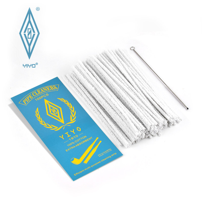 YIYO pipe through strip cleaning tool 100 strips of pure cotton through strip hard not easy to drop hair pipe accessories to send through the needle