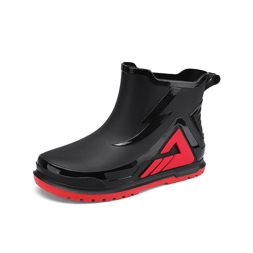 Детский дождевик, туфли для мальчиков, нескользящие сапоги, водонепроницаемая флисовая обувь для школьников, подходит для подростков, средней длины