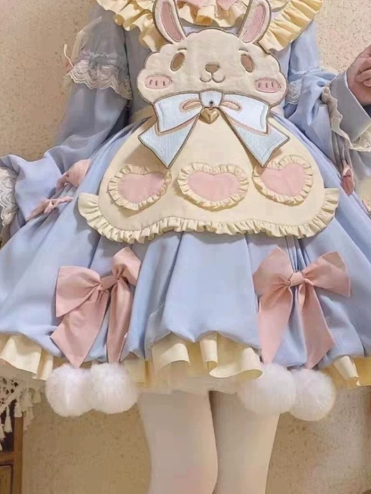 Хлопковое демисезонное платье с длинными рукавами, стиль Лолита, Lolita OP