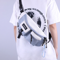 Trendy cool crossbody bag mens crossbody chest bag street trend student shoulder bag Japanese casual mens waist bag carry-on bag