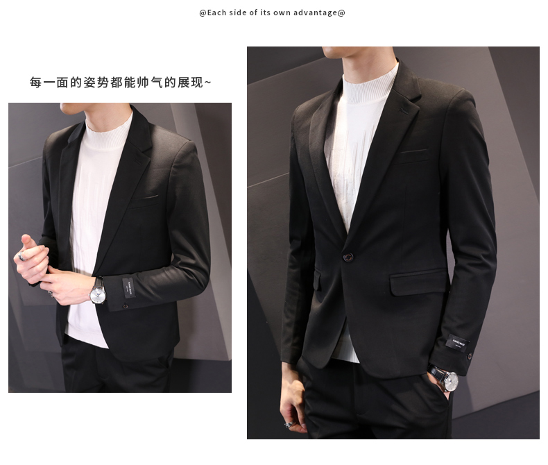 Bộ đồ vest nam bốn mùa áo khoác Hàn Quốc Slim nhỏ phù hợp với trang phục chuyên nghiệp Người đàn ông tốt nhất chú rể váy cưới thủy triều quần áo thể thao nam