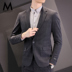Phiên bản Hàn Quốc của bộ đồ kẻ sọc mỏng phù hợp với nam giới kinh doanh bình thường phù hợp với thanh niên áo khoác chuyên nghiệp váy chân nhỏ shop quần áo nam Suit phù hợp