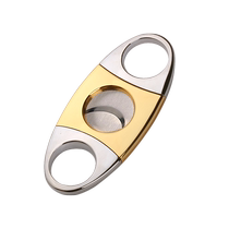 免费刻字雪茄专用剪刀纯金属不锈钢锋利刀双刃便携式加厚刀烟剪