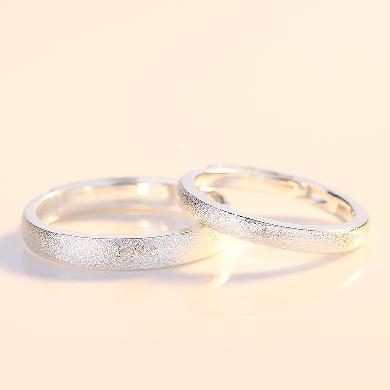 Small Crowddesign Pure Silver Ring Female Forefinger Couple to Ring Personality Fashion Men's Tail Withdrawal Custom Lettering Gift