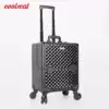 Professional makeup artist with makeup toolbox Bride large capacity trolley makeup box Embroidered semi-permanent multi-layer storage bag