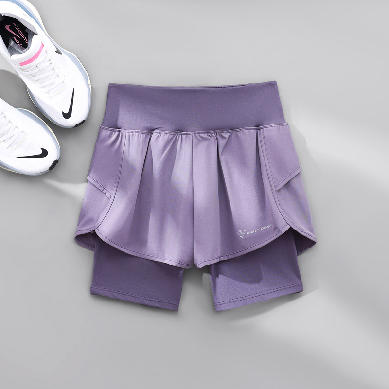 Women's Athletic Shorts Summer 2026 New Style with Back Pocket Quick-Dry Gym Shorts Anti-Exposure Running Shorts Three-Quarter Length