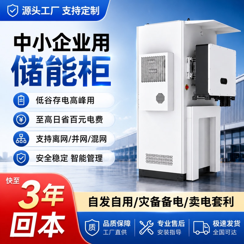 Energy Storage Cabinet 200 Kwh 60/96 Kwh Industrial and Commercial High-Voltage On-Grid/Off-Grid Large-Scale Outdoor Lithium Iron Phosphate All-In-One System