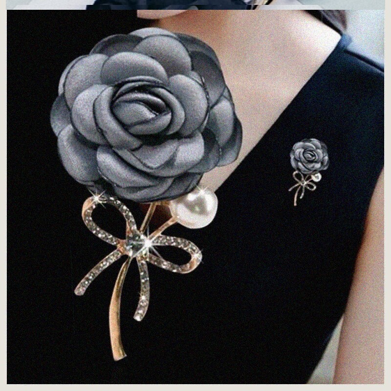 Korean lady fabric flower brooch brooch pin sweater coat professional temperament shawl buckle fresh accessories