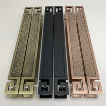Spot Chinese antique auspicious cloud gate handle modern glass door wooden door handle hotel stainless steel handle Black