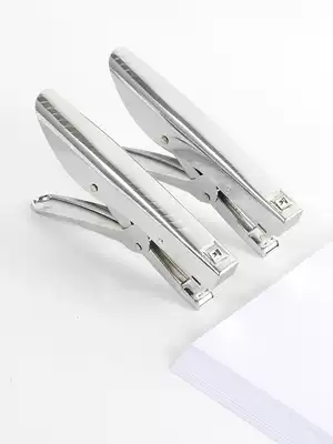 Handheld stapler small Number 10 labor-saving commercial household delivery special packing special carton stapler office student stapler binding machine handheld all-metal stapler