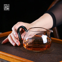 Japanese-style ferry Glass Road Cup heat-resistant high-grade home kung fu tea set tea cup with handle tea filter set