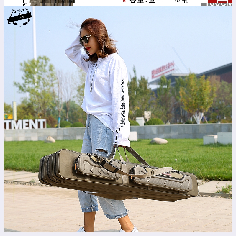 Fishing bag lengthened fishing rod bag fish bag fishing gear bag waterproof hand rod sea rod fishing umbrella large capacity rod bag