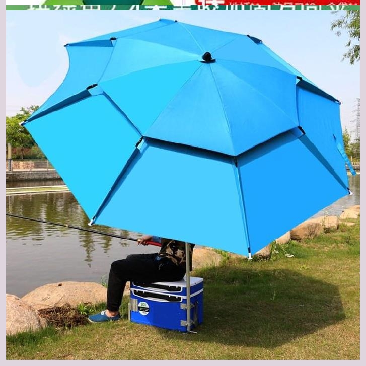 Fishing umbrella Trifold stitch 2 4 universal weatherproof portable large fishing umbrella shading short section fishing fishing umbrella