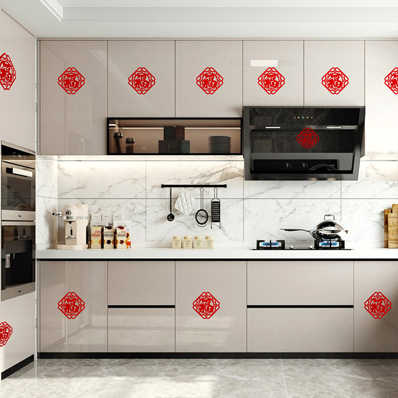 New home decoration small blessing stickers housewarming happy new home moving layout supplies seamless cabinet window stickers