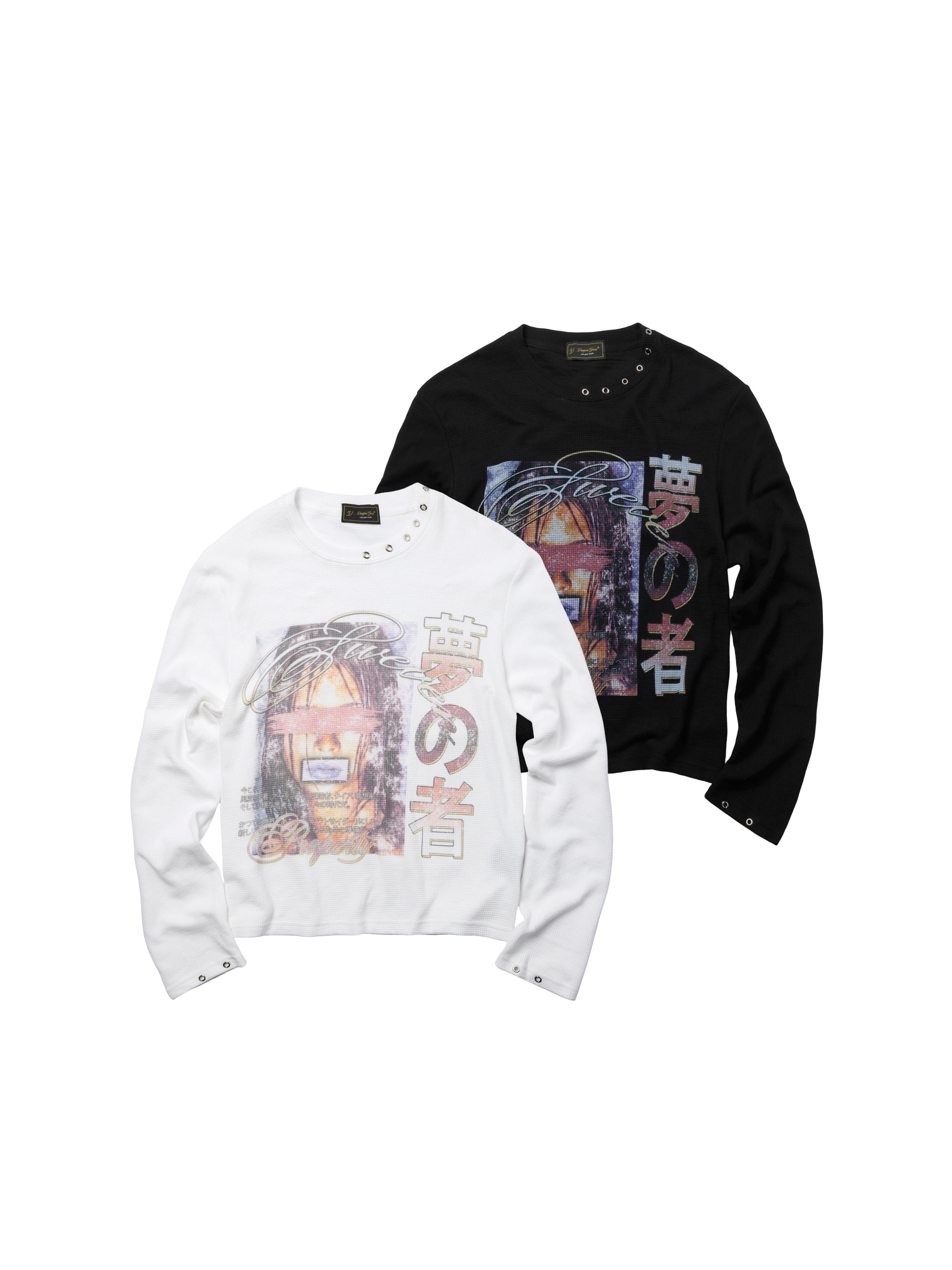 VOWPROGRESS Studded 280g Waffle Long-Sleeve Tee