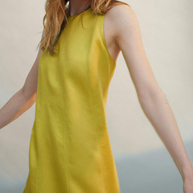 Massimo Dutti women Off-the-shoulder Cotton and Linen Dress | eBay