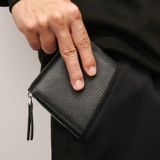 Бумажник подходит для мужчин и женщин, картхолдер для водительских прав, кошелек, сумка-органайзер с молнией, из натуральной кожи