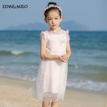 LynnMilo Lynn McRoyboy dress 2022 Summer pink mesh Princess Dress Love Element Girl Dress dress