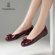 prettyballerinas Spanish burgundy ballet shoes shallow flats red single shoes wedding shoes for women