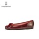 prettyballerinas Spanish burgundy ballet shoes shallow flats red single shoes wedding shoes for women