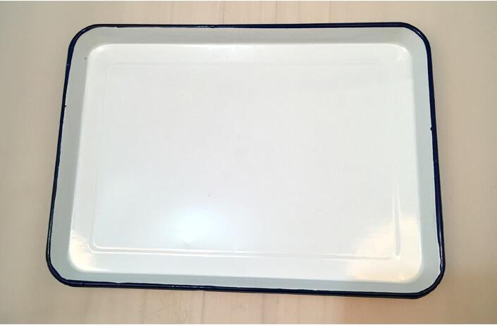 With white enamel tray square plate hotel plate laboratory tray With white rectangle disinfection